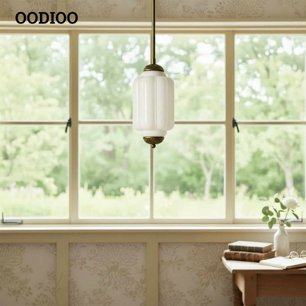 Eloise Simple Glass Irregular Lantern Pendant Lamp