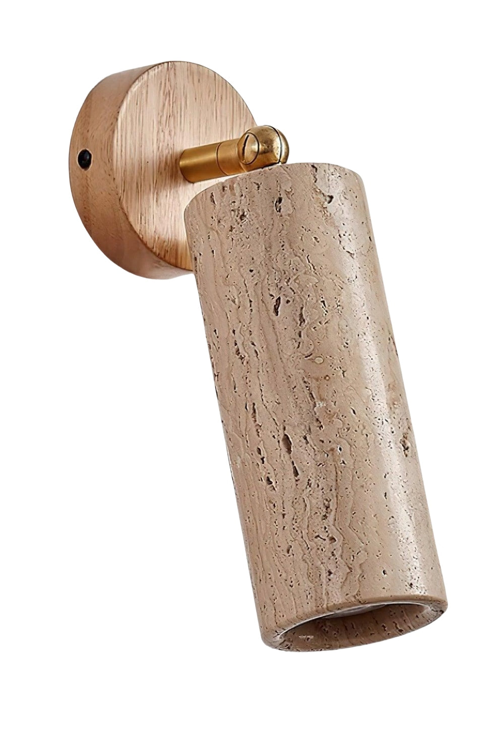 Mireille Modern Cylindrical Travertine Pivot Wall Light
