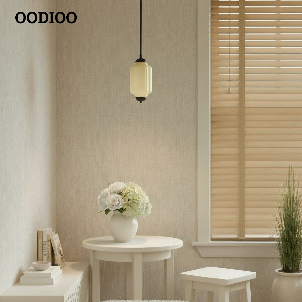 Eloise Simple Glass Irregular Lantern Pendant Lamp