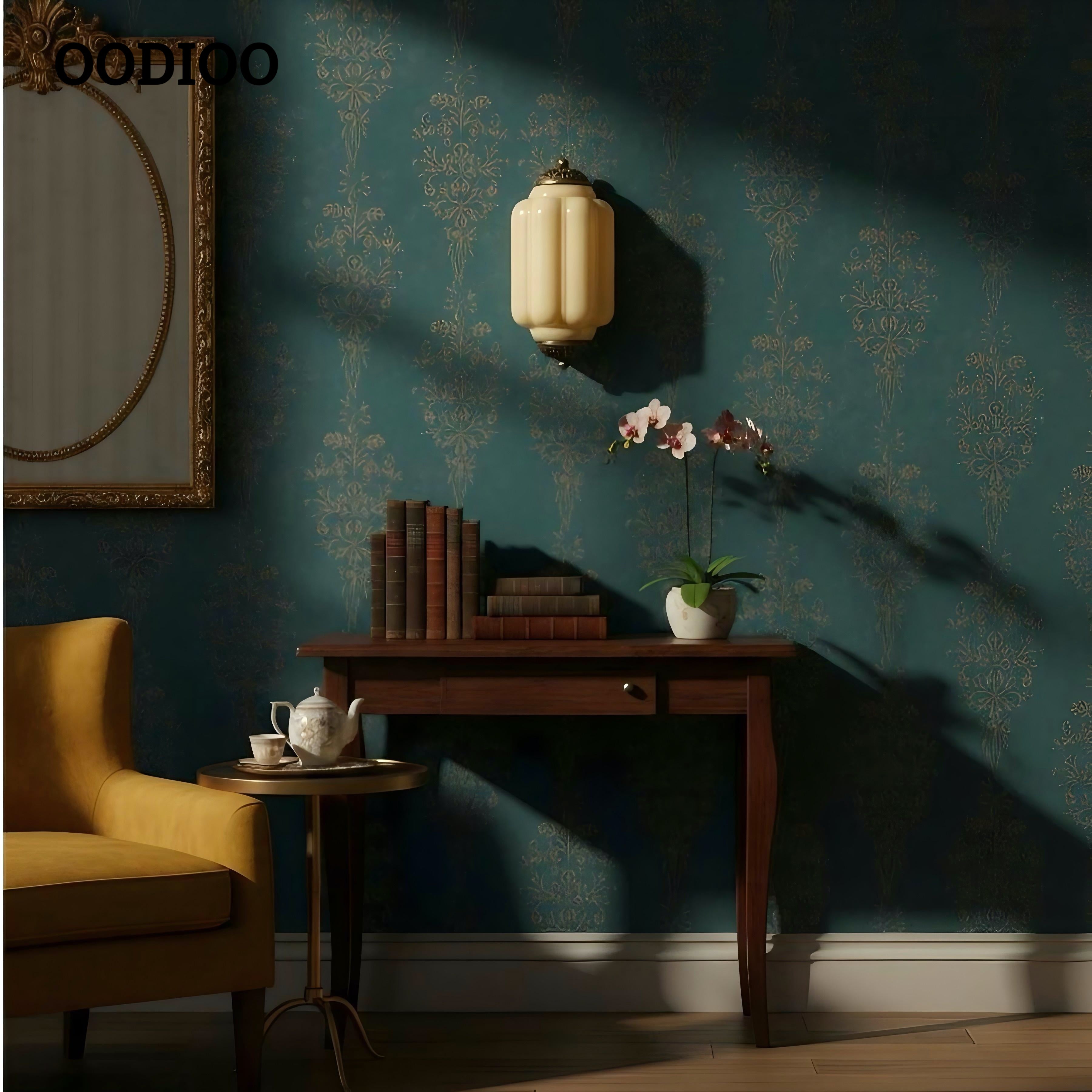 Vintage Eloise Glass Wall Sconce – Antique Brass Flush Bedside Light