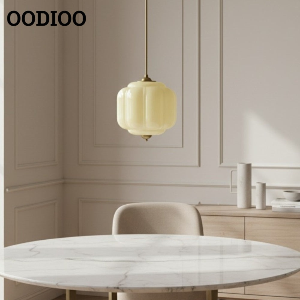 American Vintage Eloise Pendant Lamp With Glass Shade