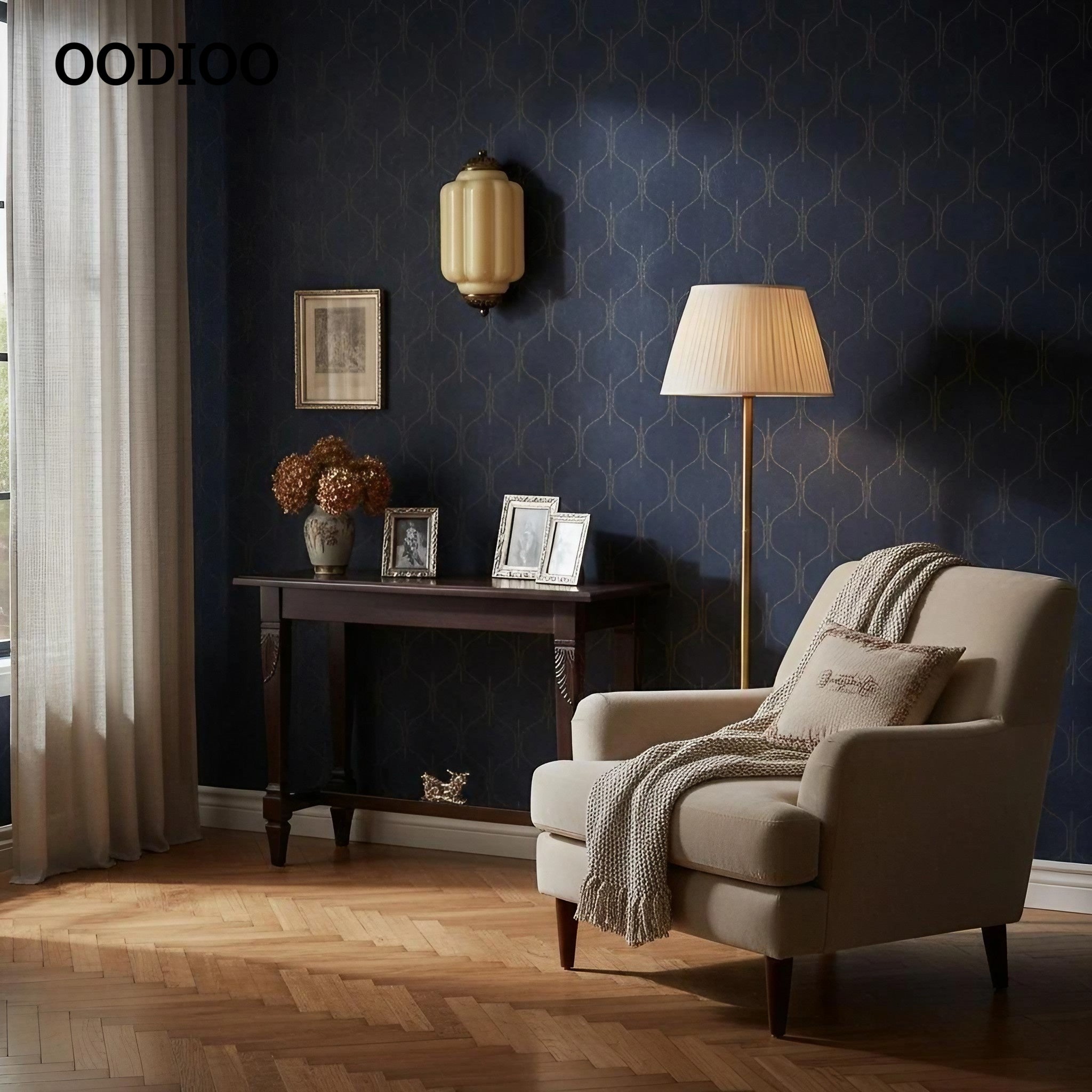 Vintage Eloise Glass Wall Sconce – Antique Brass Flush Bedside Light