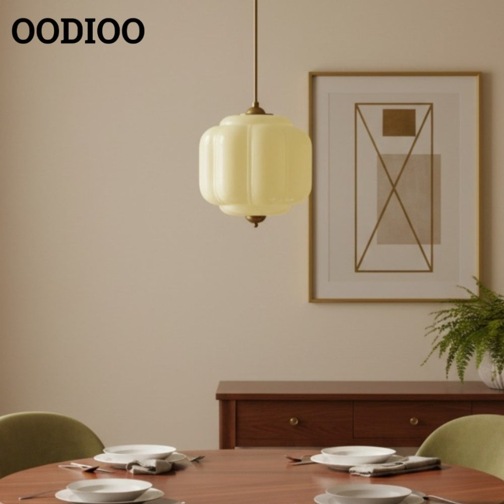 American Vintage Eloise Pendant Lamp With Glass Shade