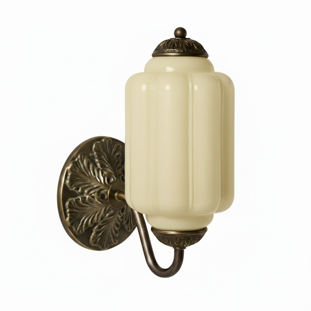 Vintage Milk Glass Sconce - Bedside Cream Eloise Wall Sconce
